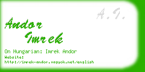 andor imrek business card